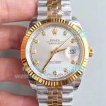EWF Swiss Replica Rolex Datejust II 41 Jubilee Watch Silver Diamond Dial